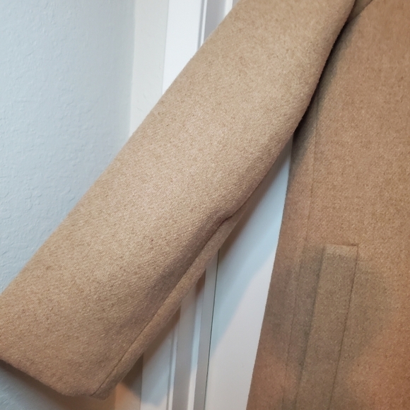 J. Crew Factory NWT Wool Blend City Coat Tan Sz 12P - Picture 3 of 11